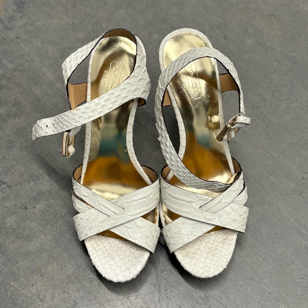 Coach Snakeskin Heels